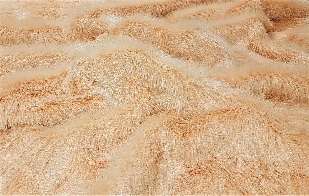 Super Luxury Faux Fur Fabric Material SWISS PEACH 