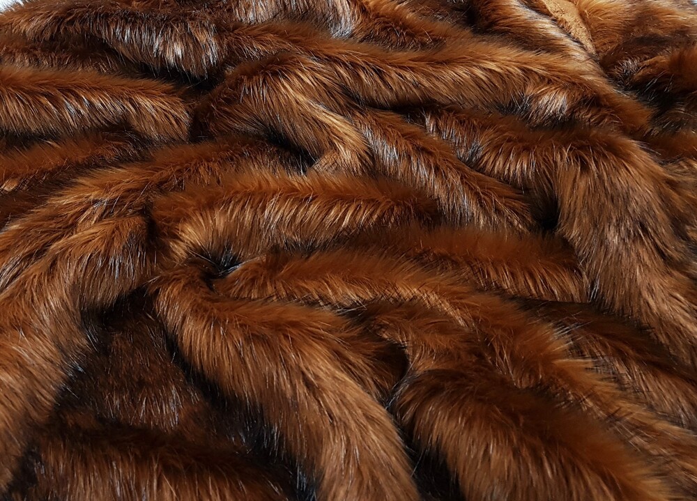 Half Metre Wolf Brown Teddy Bear Fur Fabric 50cm x 150cm 