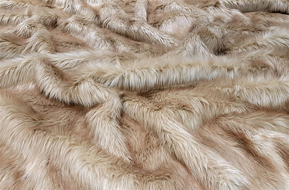 Pink Faux Fake Mongolian Animal Fur Fabric Long Pile - Swatch
