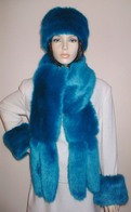 Azure Blue Faux Fur Fashion