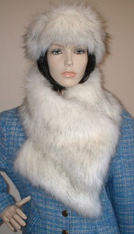 Alaska Faux Fur Vintage Asymmetric Scarf