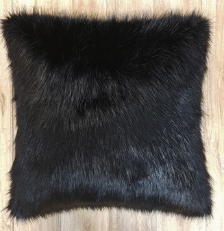 Black Bear Faux Fur Cushions