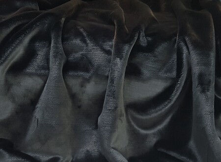 Black Moleskin Faux Fur Fabric Per Meter