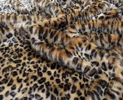Gold Leopard Faux Fur Swatch