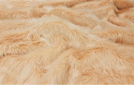 Peach Faux Fur Fabric Per Meter