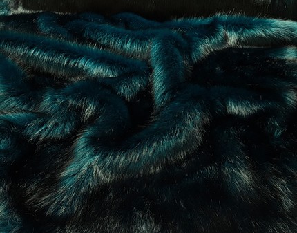 Tissavel Teal Faux Fur Swatch