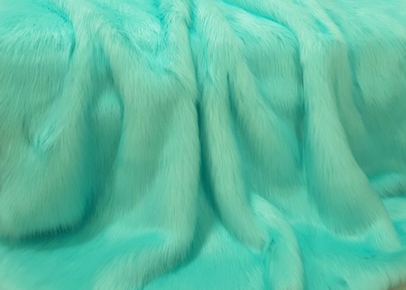 Tissavel Turquoise Faux Fur Fabric Per Meter