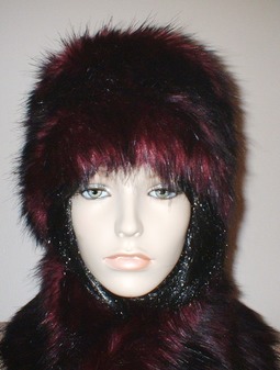 Tuscan Red Faux Fur Russian Style Hat
