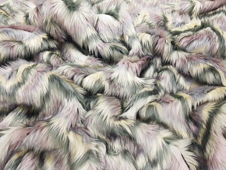 Lilac Chevron Faux Fur Throws