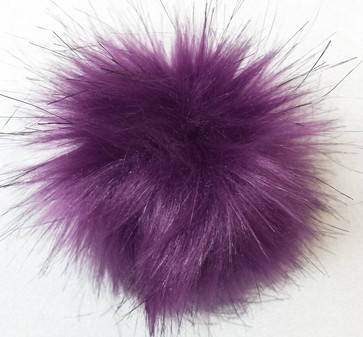 Royal Purple Faux Fur Pom Pom