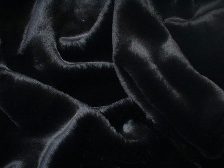 Black Mink Faux Fur Swatch