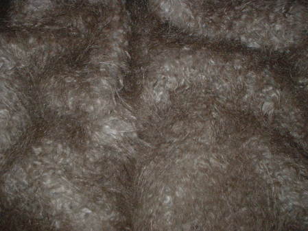Mongolian Taupe Brown Faux Fur Swatch
