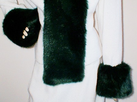 Hunter Green Faux Fur Cuffs