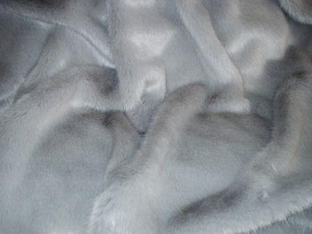 Silver Mink Faux Fur Swatch