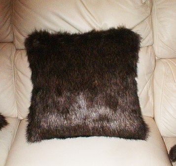 Brown Bear Faux Fur Cushions