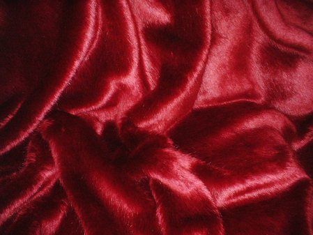 Ruby Red Faux Fur Fabric Per Meter