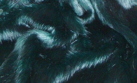 Emerald Black Faux Fur Swatch