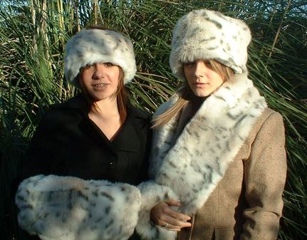 Snow Lynx Faux Fur Muff