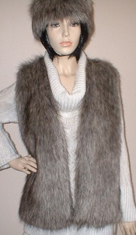 Timber Wolf Faux Fur Gilet