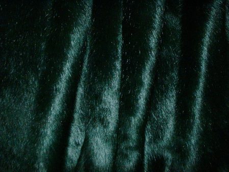 Hunter Green Mink Faux Fur Fabric Per Meter