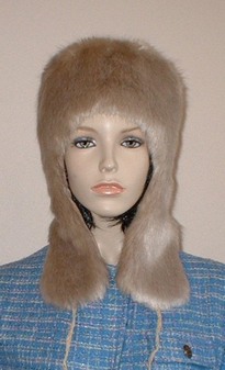 Honey Blonde Faux Fur Trapper Hat