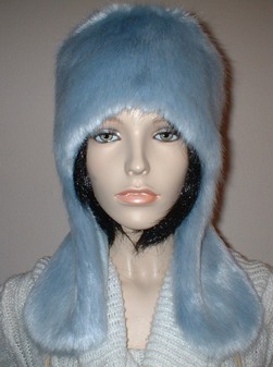 Powder Blue Faux Fur Trapper Hat