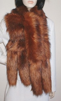 Red Fox Faux Fur Tail Scarf