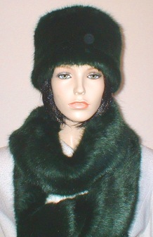 Hunter Green Faux Fur Hat