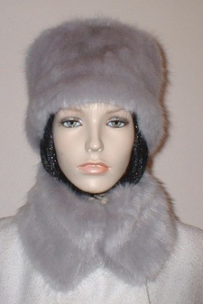 Silver Mink Faux Fur Hat