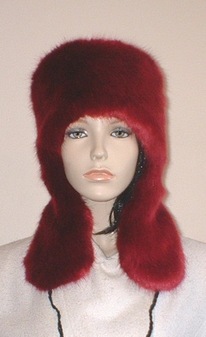 Ruby Red Faux Fur Trapper Hat