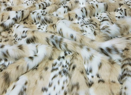 Beige Lynx Faux Fur Swatch