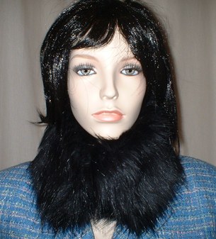Black Bear Faux Fur Collar