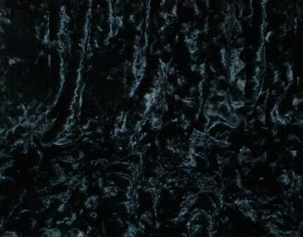 Black Astra Faux Fur Fabric Per Meter