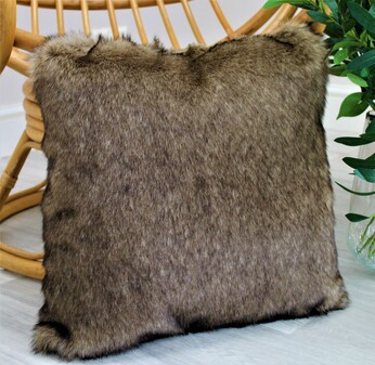 Brown Bear Faux Fur Cushions