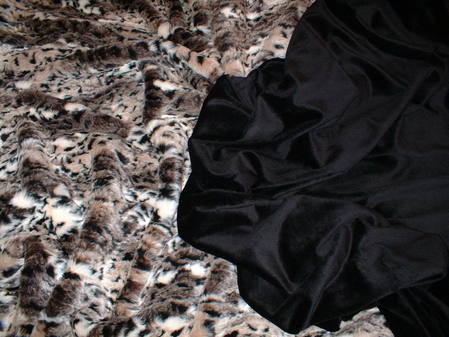 Black Cuddle Soft Velboa per meter