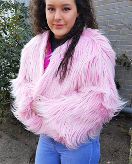 Candy Faux Fur Cropped Jacket