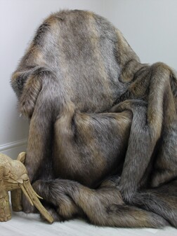 Tundra Caribou Faux Fur Fabric Per Meter