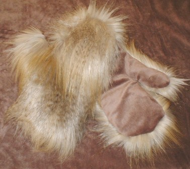 Coyote Faux Fur Mittens