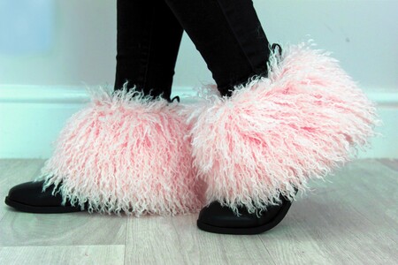Valais Soft Pink Faux Fur Boot Toppers