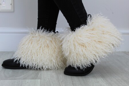 Valais Cream Faux Fur Boot Toppers