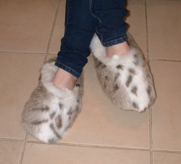 Lynx Faux Fur Slippers