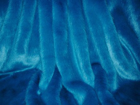 Azure Blue Mink Faux Fur Swatch