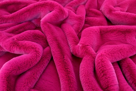 Hot Pink Softee Faux Fur Fabric per Meter