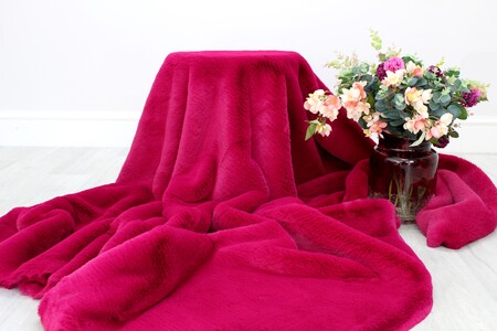 Hot Pink Softee Faux Fur Throws 