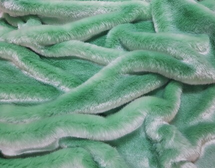 Tissavel Mint Green Faux Fur Fabric Per Meter