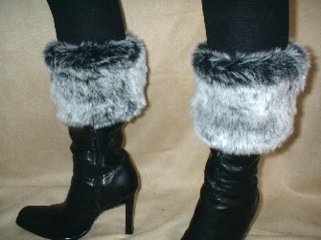 Arctic Wolf Faux Fur Boot Topper