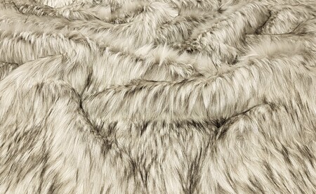 Raccoon Faux Fur Fabric Per Meter