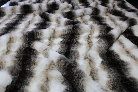 White Italian Wolf Faux Fur Fabric