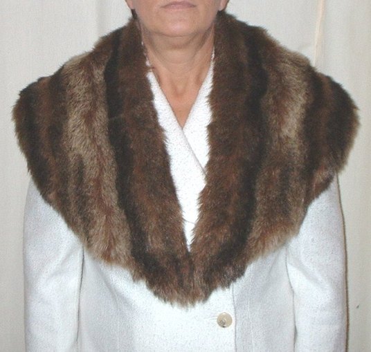 Russian Sable Faux Fur Shawl Collar