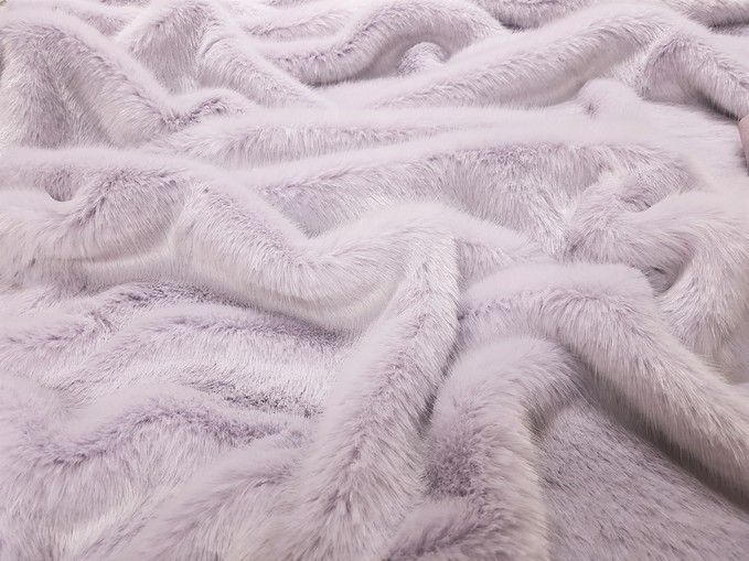 Tissavel Lavender Faux Fur Fabric Per Meter